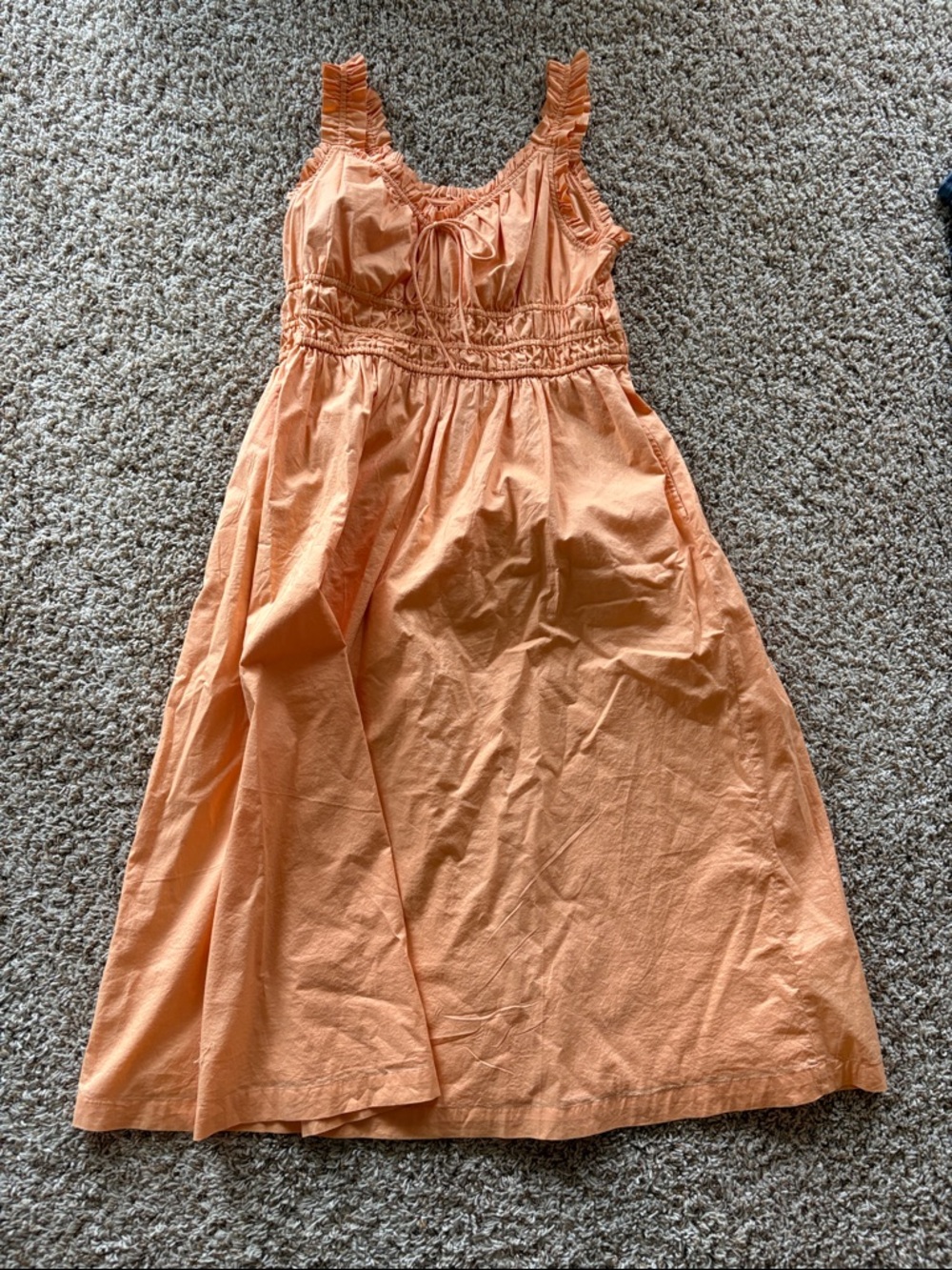 Old Navy Orange Sleeveless Midi Dress